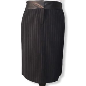 Context Pinstriped Pencil Skirt